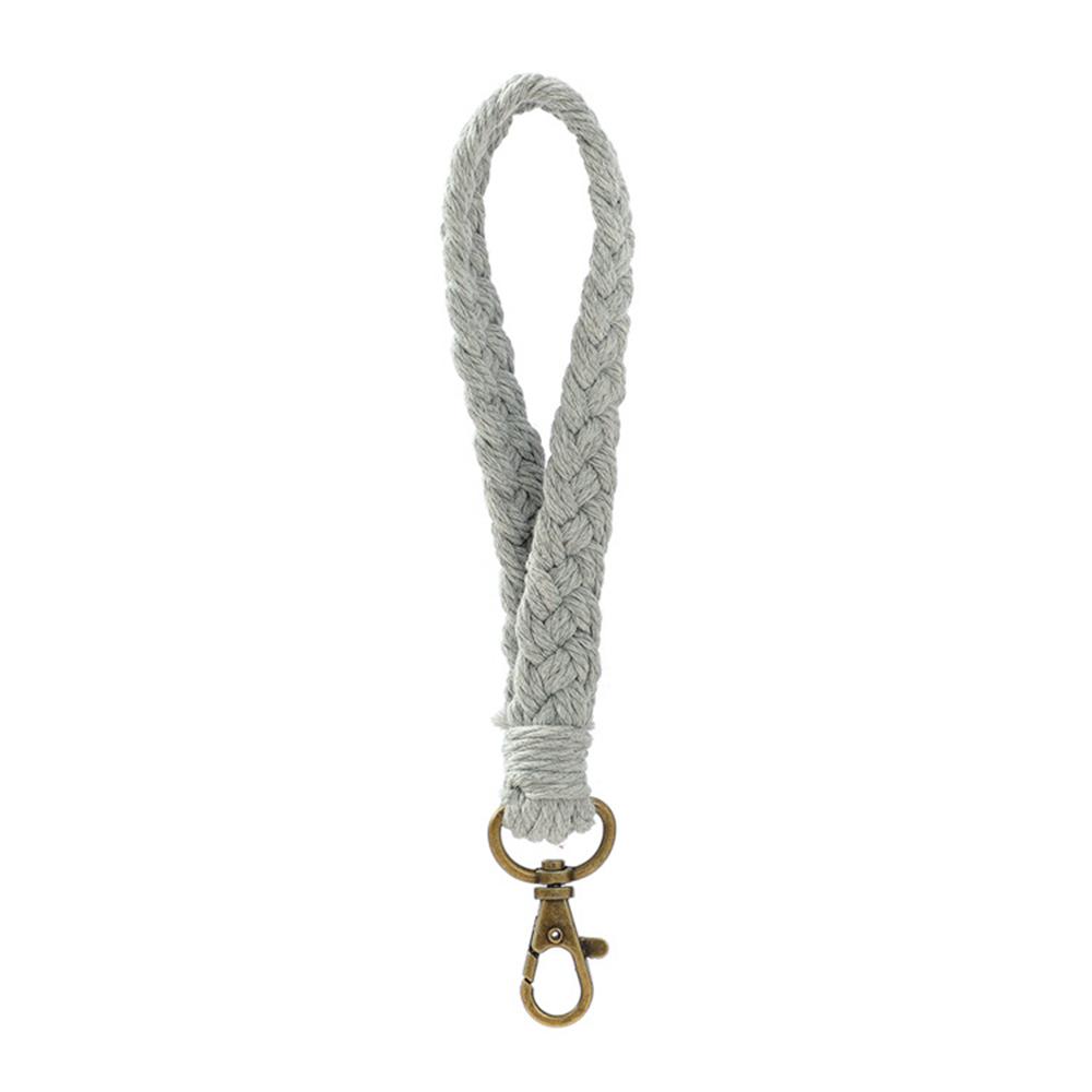 Soft Cotton Rope Keychain Boho Handmade Wristlet Bracelet Key Chain Long Weaving Wrist Lanyard Car Key Holder for Women Gift