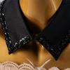 Japanese Style Fake Collar For Shirts Removable Rhinestones Decorated Polyester Fashion Accessory