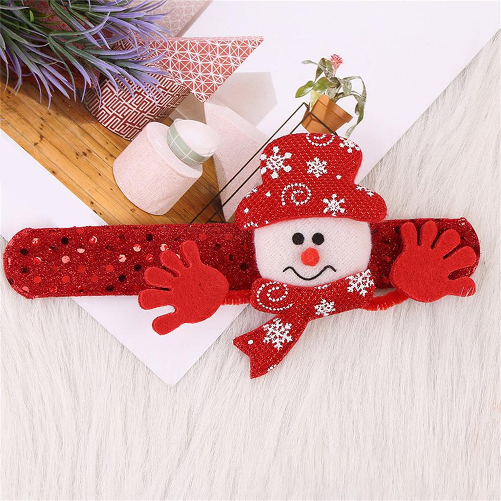 12Pcs Christmas Slap Bracelets Holiday Slap Wristbands For Kids Adult Christmas Party Supplies Stocking Fillers