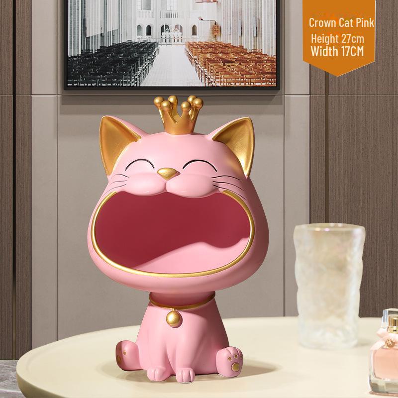 

Роскошное украшение из смолы Lucky Cat для хранения ключей и украшения