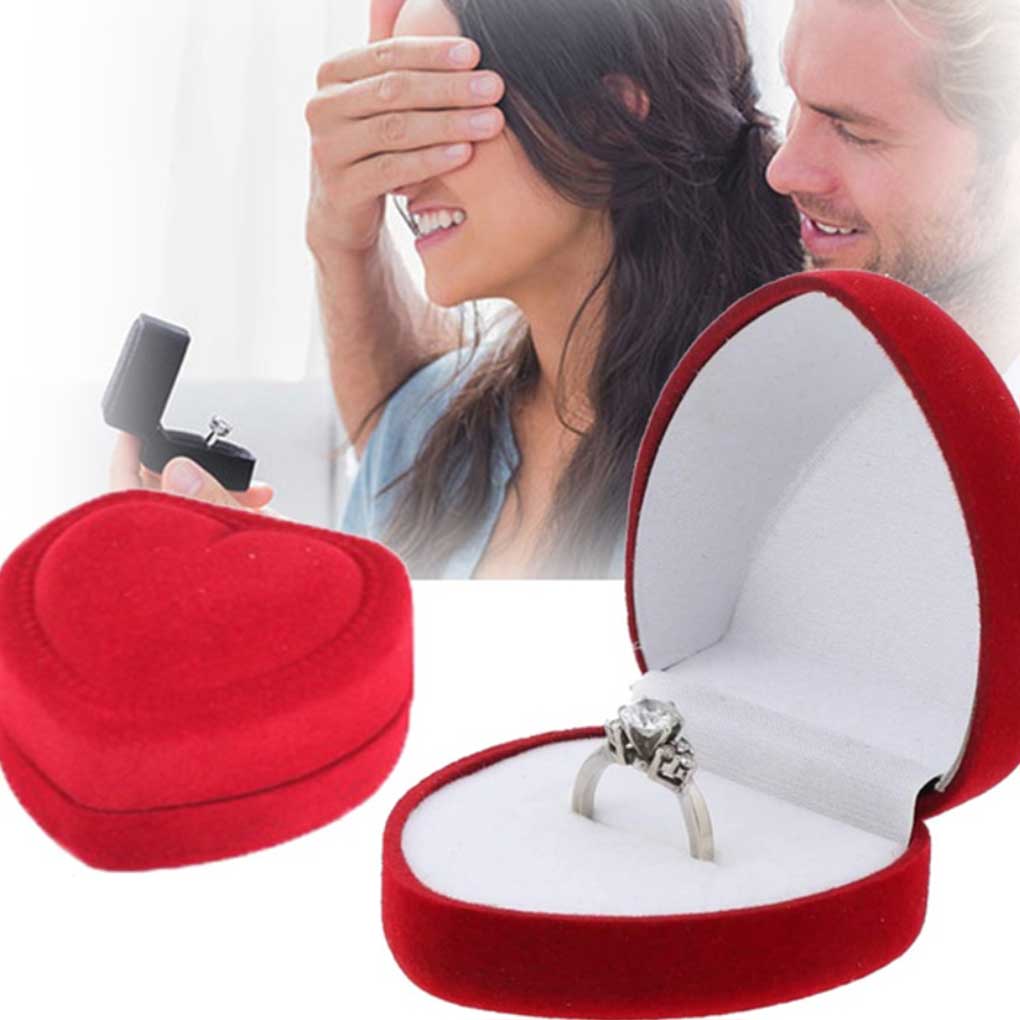 Ohrring Aufbewahrungsbox Ringe Ohren Haken Präsentationsetui Herzförmig Halskette Armband Romantische Trageboxen Halter Tablett