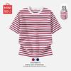 MINISO Women's Striped Cotton Short Sleeve T-Shirt