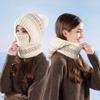 Acrylic Knit Hat With Face Mask And Ear Cover For Winter Warmth And Wind Protection