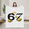67 Six Seven Meme Super Warm Blankets  Girls Boys Plush Throw Blanket Comfortable Couch Bed Flannel Bedspread Sofa Bed Cover