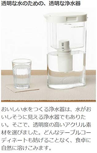 MUJI Acrylic Water Purifier Pot, 1.1L Capacity, Clear, 18590674