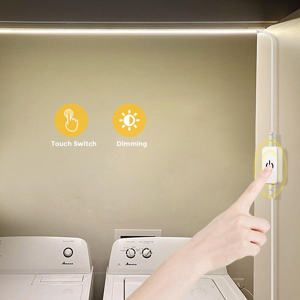 DC 5V COB USB LED Cabinet Light Touch Dimmable TV Backlight Tape LED Strip Lights for Wardrobe Stairs Kitchen Bedroom Decoration