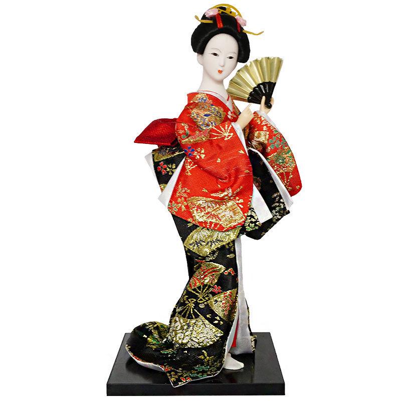 12-inch Geisha Japanese Silk Doll in Kimono: Perfect for Weddings, Restaurant Decor, or as a Gift