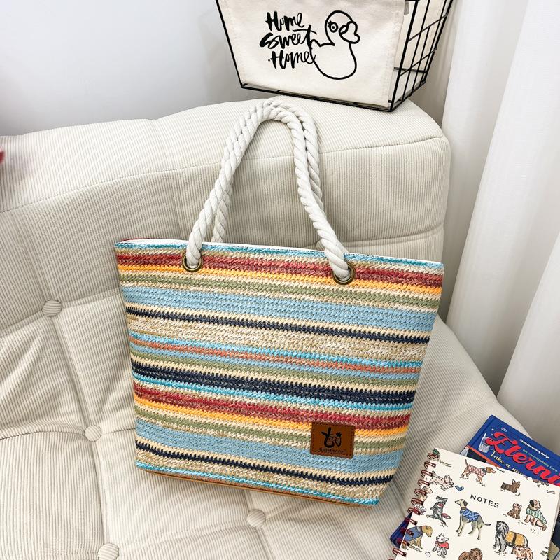 Fashionable Single-shoulder Bag Hand-held Tote Women's Bag Laid-back Style Beach Backpack