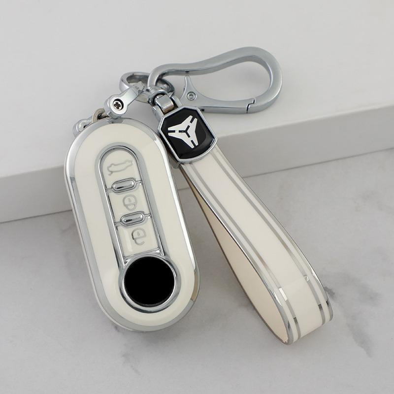 For Fiat Ducato 500 500L Panda Grande Punto Lancia Musa Key Case Cover Auto Shell Fob Keychain Protector Car Accessories