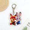 Zootopia Madness Judith Nick Acrylic Keychain Couple Backpack Cute Cartoon Gift Y2k Fashion Toys Anime Cartoon Frind