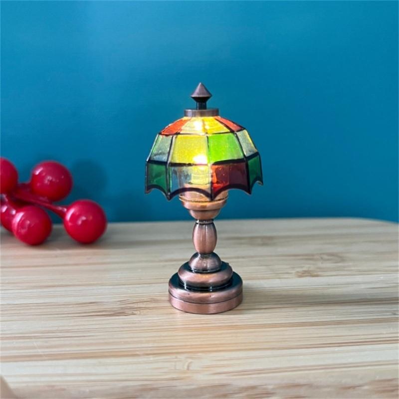 1/12 Scale Dollhouses Colorful Lamp Miniature Furniture Pretend Play for Kids Doll House Furniture Model for Dollhouses