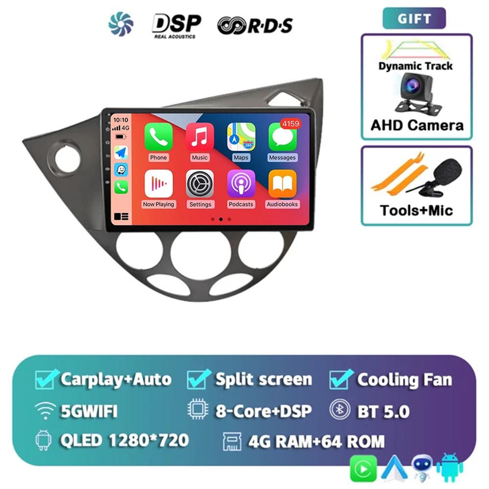 9" Android 14 Car Radio For Ford Fiesta 1995-2001 Focus MK1 1998-2004 2 Din Stereo Multimedia Player Carplay Autoradio Head Unit