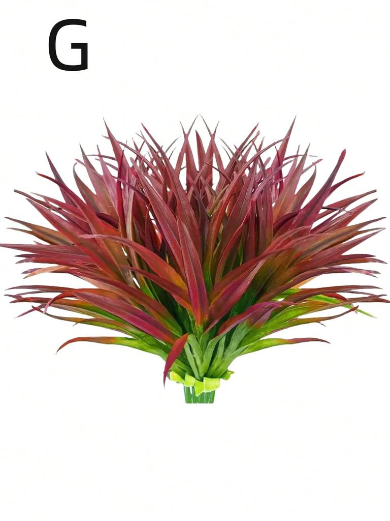 1 pack of 4pcs anti-ultraviolet artificial tall grass plant spider plant bouquet home decoration floral supplies