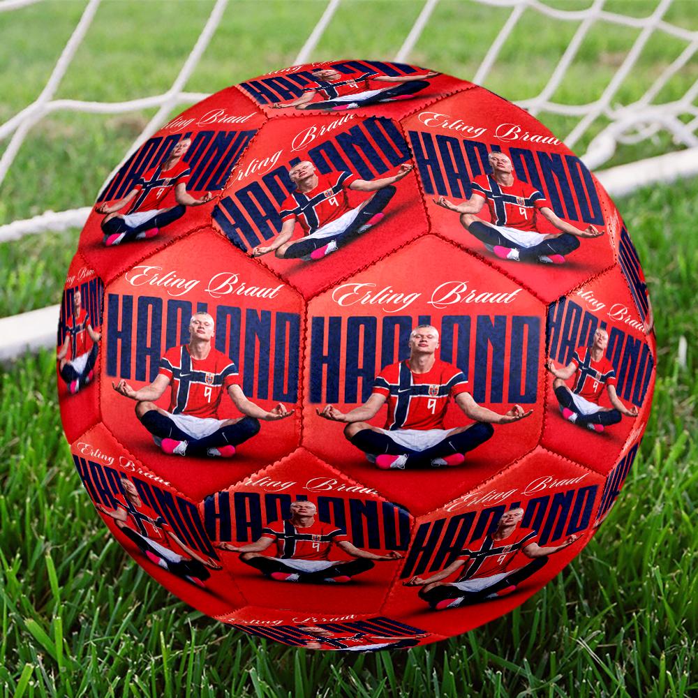 1pc Man City Legend Poster Size 5 Soccer Ball PVC Football Sports Matches Training Outdoor Games Beach Elastic Balls 07e120