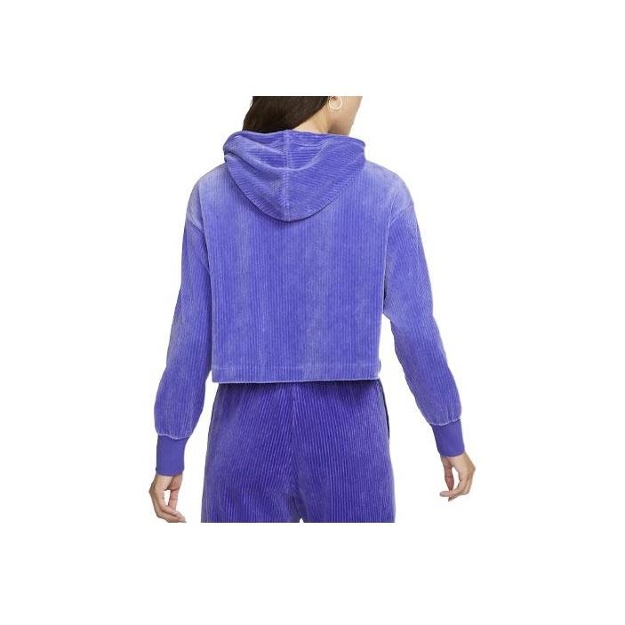 Nike Solid Color Logo Print Pullover Hoodie Women hoodies Purple DQ5928-430