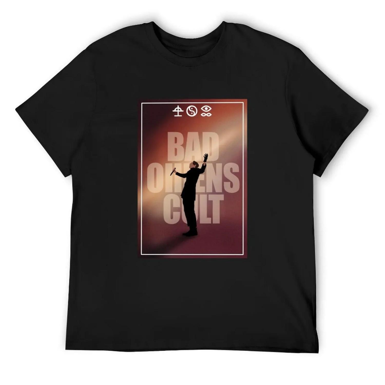 

Bad omens cult poster T-Shirt summer 2025 Aesthetic clothing anime oversized t shirt men XXXXXL різнокольоровий