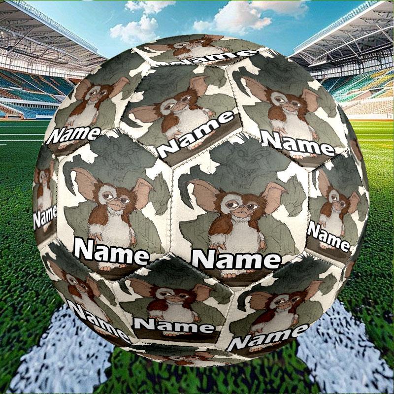 Custom Name Personalized Gizmo (Gremlins) Print Size 5 Soccer Ball Training & Match Football, for Team, Kicking, Gift for Football Enthusiasts