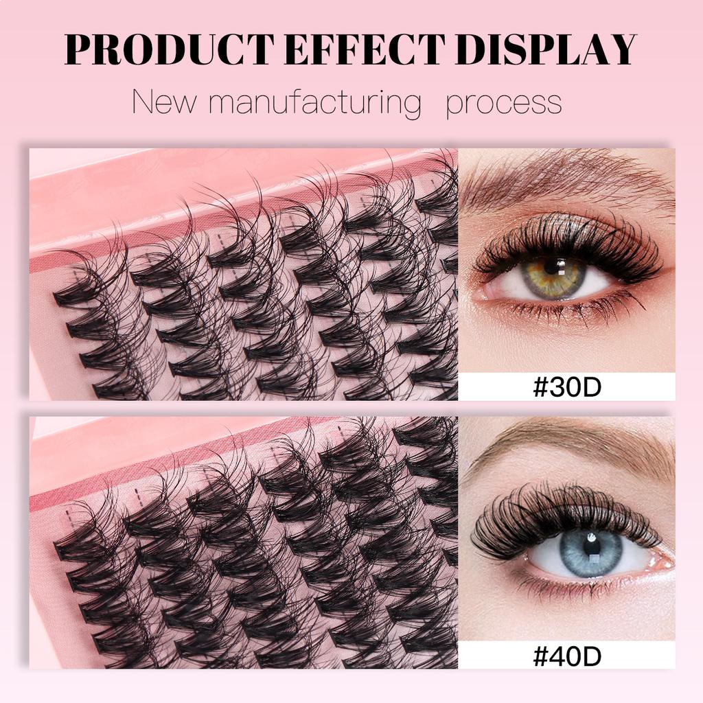 216 Clusters Single Cluster D Curve False Eyelashes Daily Activities 8-16Mmdiy Segmented Grafting Dense Hair