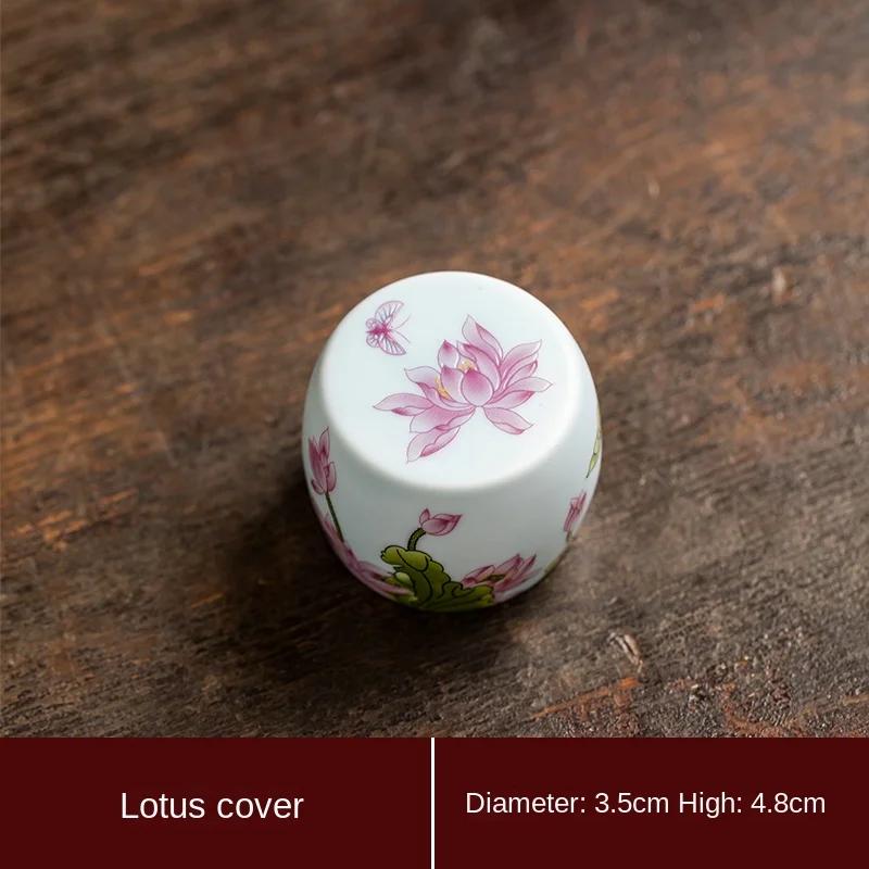 

1 шт. Керамический набор крышек винтажный бытовой эмалированный цвет аксессуары для чайной церемонии кунг-фу одиночная подставка крышка для чайника крышка для пиалы подставка