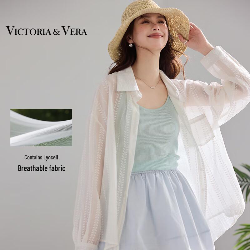 VICTORIA&VERA Lyocell Striped Relaxed Long Sleeve Shirt L