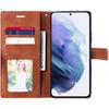 Coque pour Samsung Galaxy S21 Effet Cuir Antichoc Intégral Marron