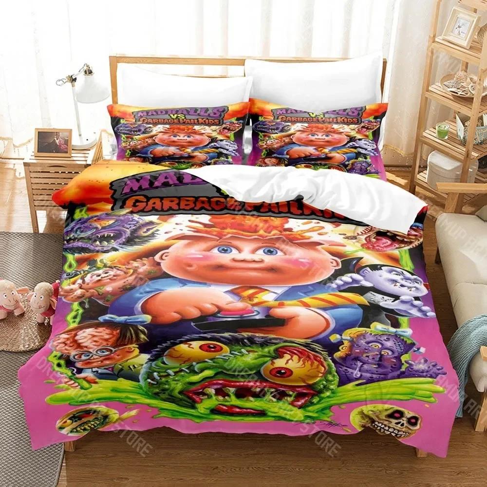 3D Print Garbage Pail Kids Bedding Set Single Twin Full Queen King Size Bed Set Teenager Bedroom Sheet set 3D Anime