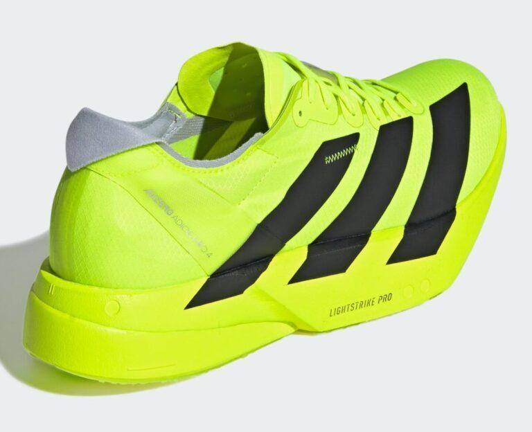 JR6364 adidas Adizero Adios Pro 4 Lucid Lemon Core Black Halo Silver (Men's)