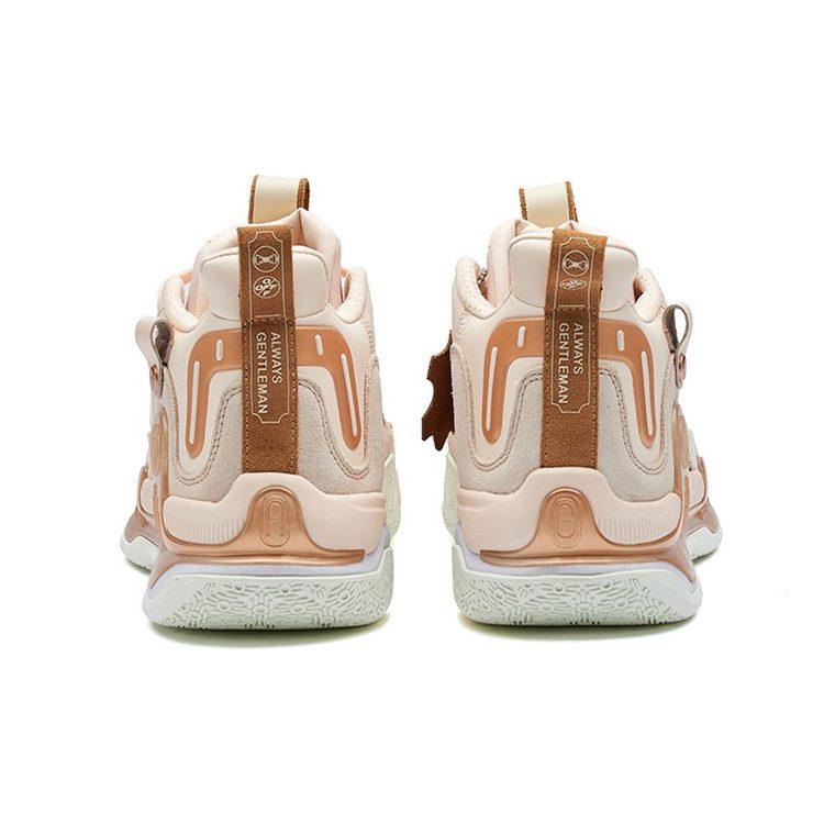 361 AG1 Pro Lu Cushioning Slip Resistant Abrasion Resistant Coverage Support Mid top Basketball Shoes Men's Rose Gold 672141109-1