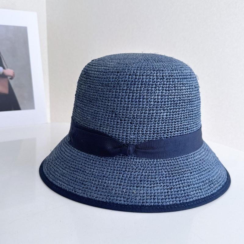 Natural Raffia Hand-woven Sun Hat for Women Summer Sun Protection UV Wide Brim Beach Straw Hat Korean Designer Block Hat