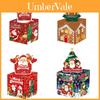 Weihnachtliches Muster Papierbox-Set Feiertagsdekoration Requisiten für Partygeschenke und Feiern