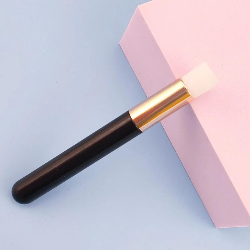 1 pieza Cepillo Suave para Limpieza de Extensiones de Pestañas Mango de Cuentas de Cristal Cepillo Removedor de Puntos Negros para Nariz Herramienta de Maquillaje Pinceles de Maquillaje