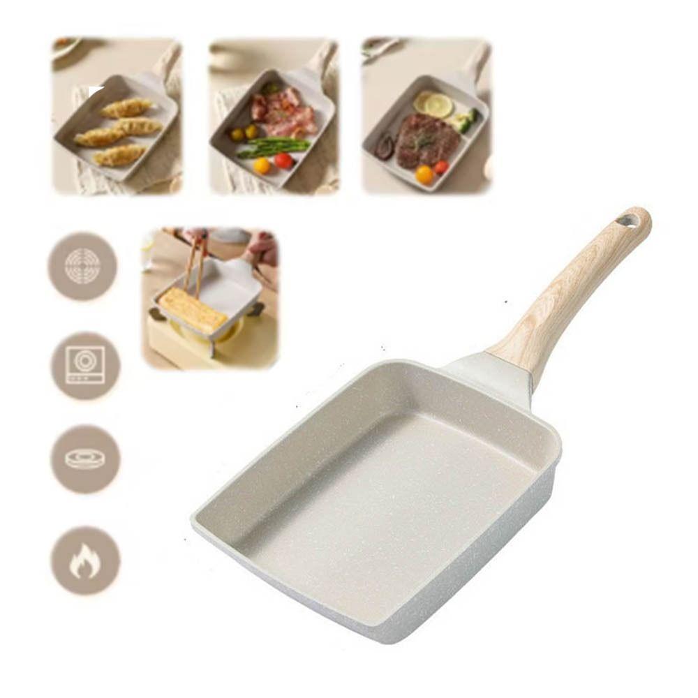 Nonstick Coating Steak Frying Pan Flat Surface Griddle Pan Tamagoyaki Omelette Pan  Home Kitchen