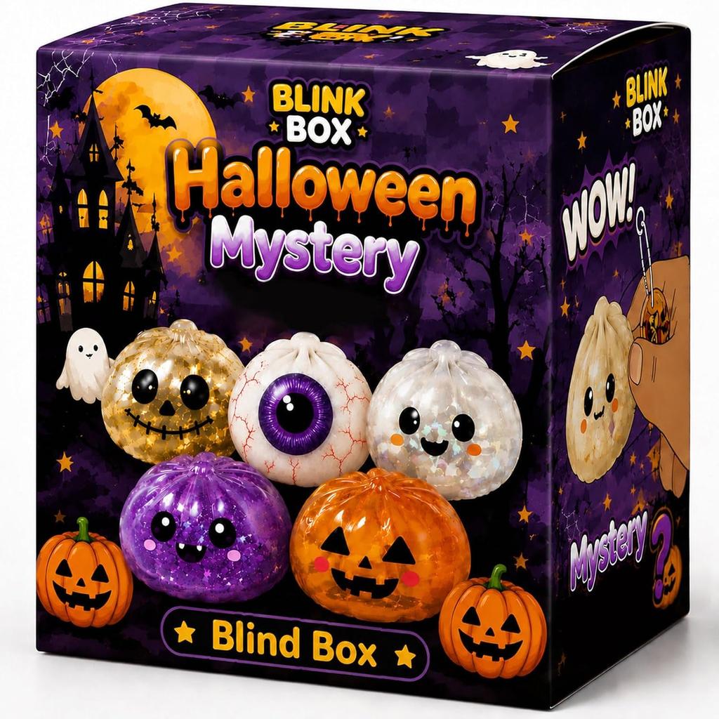 Geister-Knödel Squishy, Niedlicher Weicher Dehnbarer Halloween-Geister-Knödel zum Quetschen, Sensorisches Fidget Squishy Zur Angstlinderung, Perfekt für Gastgeschenke