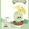 Idea Funny Cartoon Figures Micro Diamond Building Block Cactus Nanobricks Potted Plant Construction Educational Toys For Gifts