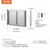 BBQ Access Door, 711x482 Mm Double Outdoor Kitchen Door, Stainless Steel Flush Mount Door, Wall Vertical Door with Handles, for BBQ Island, Grilling