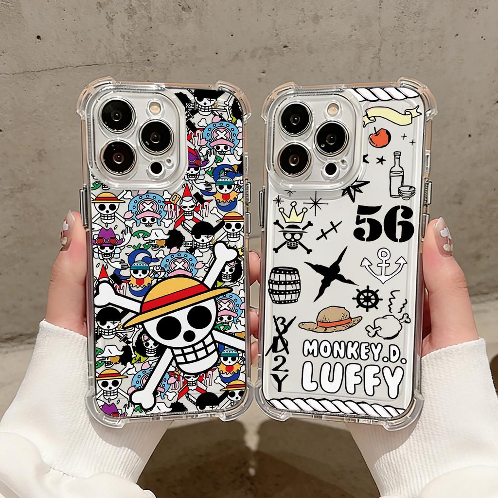 Anime Luffys Zoros AntiFall Clear Phone Case For Xiaomi Redmi 14C 13C 12C K50 K40 Note 14 13 12 11 10 9S A1 A2 A5 Pro Plus 4G 5G