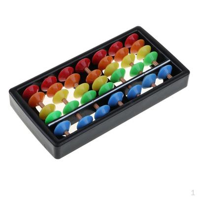 Bunter Kunststoff-Abakus, Rechner Mathe Lernspielzeug, 7 Spalten