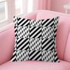 Black White Striped Geometric Rectangle Cushion Cover Polyester Sofa Cushions Decorative Throw Pillows  Decoration Pillowcover