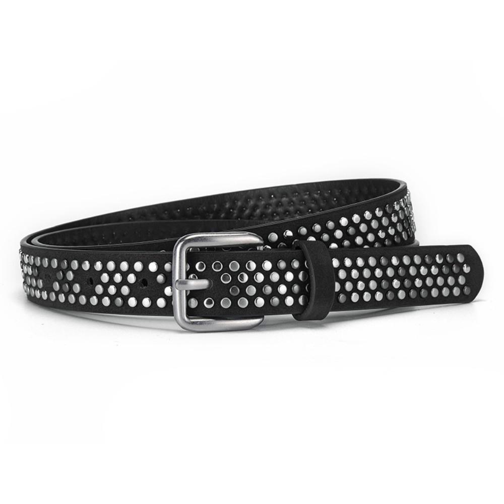 Luxury Design Business Waist Belt Retro Punk Waistband Suede Rivet Belt  Paired with Skirts Jeans