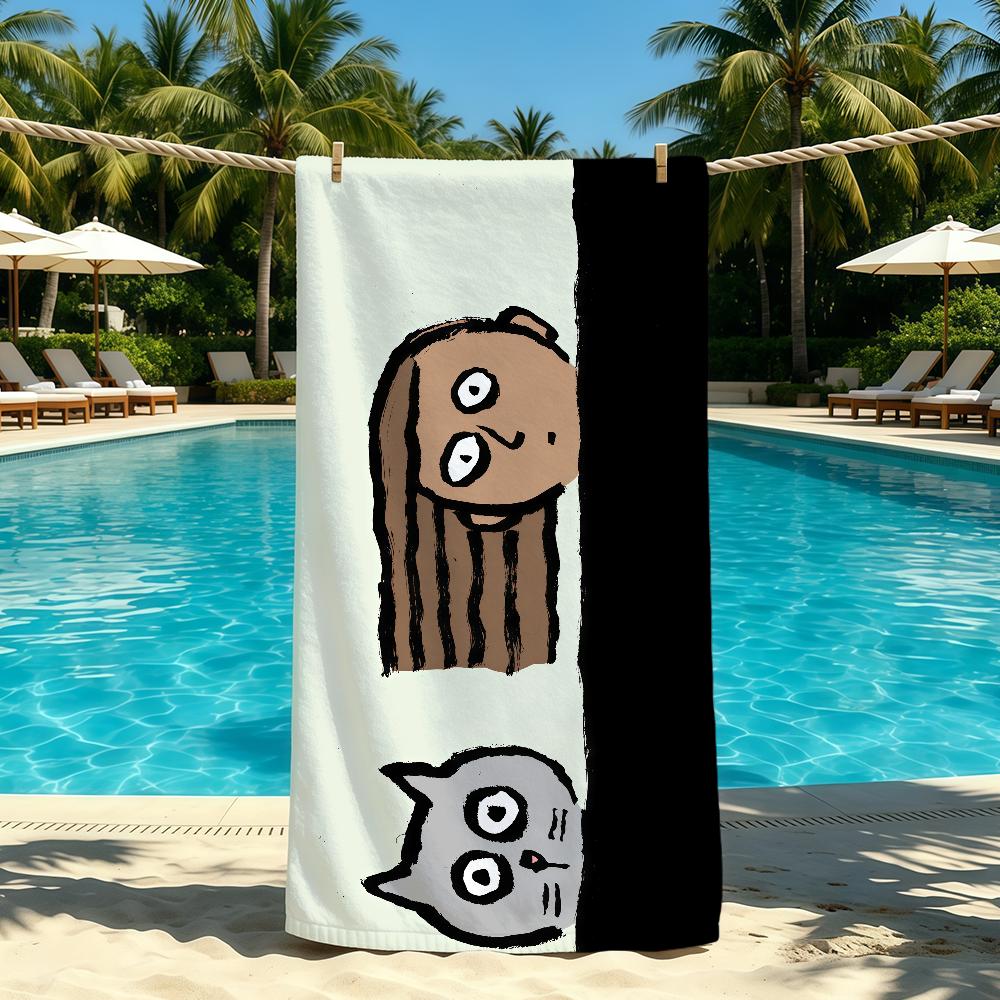J-Jean J-Jullien-ES Kunsthandtuch Für Outdoor Camping Strandtuch Super Saugfähig Schnell Trocknend Sommerhandtuch