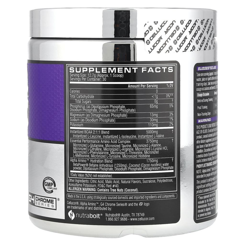 C4/Cellucor, Alpha Amino, Performance BCAAs, Fruit Punch, 13.4 Oz (381 G)