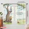 2pcs 2D flat printing Party Curtain Horse tree friendship quote Polyester Without Electricity 0 Use for gold wall decor