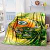 Green Bay Packers Logo Portable Blanket/Soft Blanket Bedding Blanket Suitable for Travel Camping Living Rooms Offices Sofas Fan Gifts