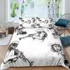 Saxophone Duvet Cover Set Rotating Musical Notes Bedding Set Musical Instrument Retro Jazz Music Theme Twin Quilt Cover For Kids