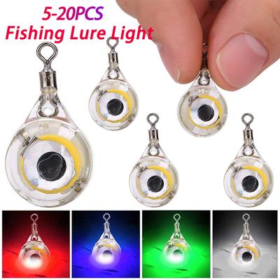 LED Fischlampe Köderlicht Blinkend Leuchtend Anziehend Drei Haken Köderlicht Unterwasser Angelzubehör