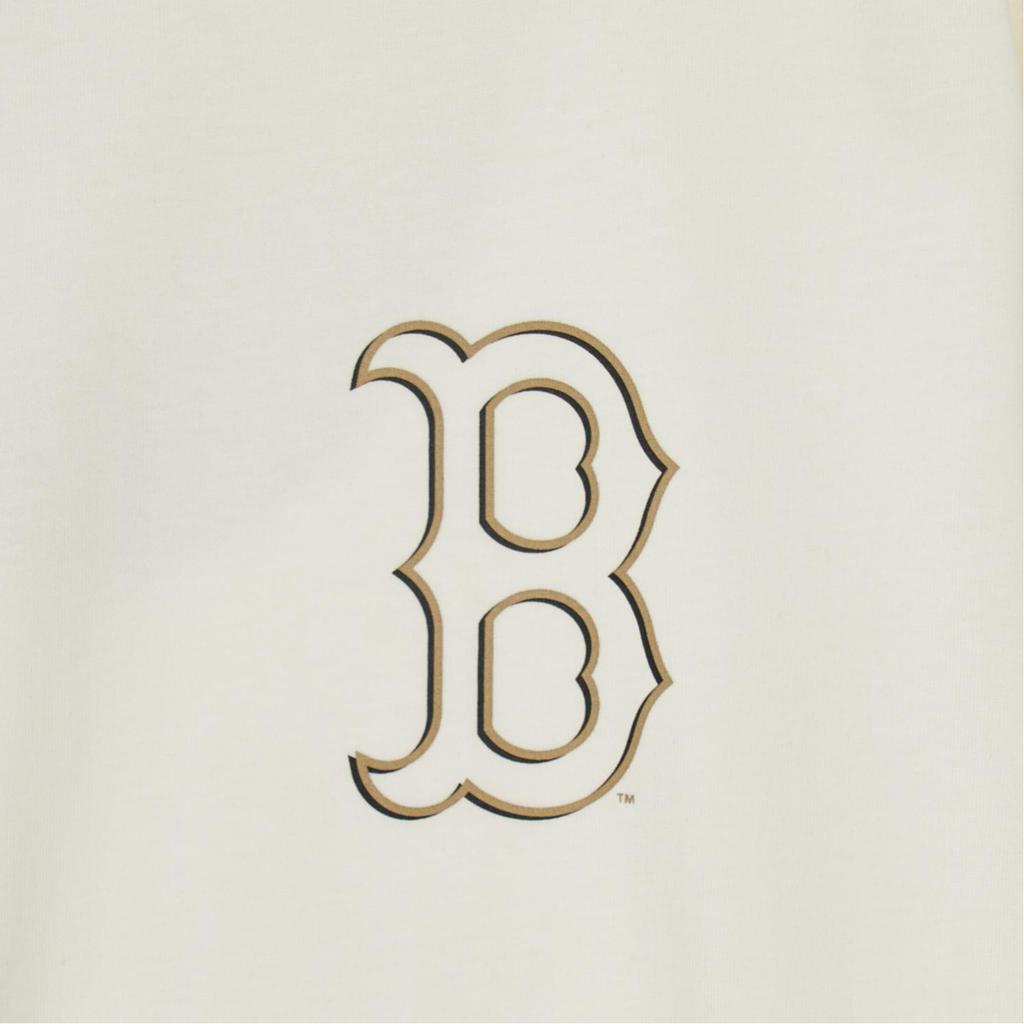 New MLB Boston Red Sox MEGA LOGO T Shirt Unisex Cream 3ATSB0544-43CRS