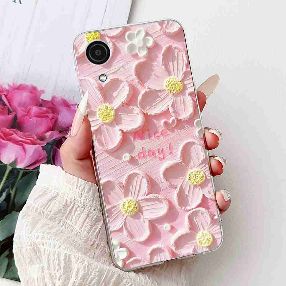 For Samsung A03Core Case Soft Silicone Cute Heart Painted Cover Case For Samsung Galaxy A03 Core SM-A032F TPU Fundas Capa