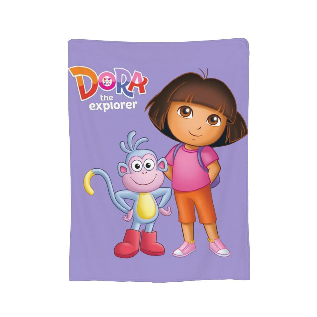 D-Doras der Entdecker Cartoon-Decke Fleece Sommer Klimaanlage Multifunktionale warme Überwurfdecke für Sofa, Auto, Bettdecke