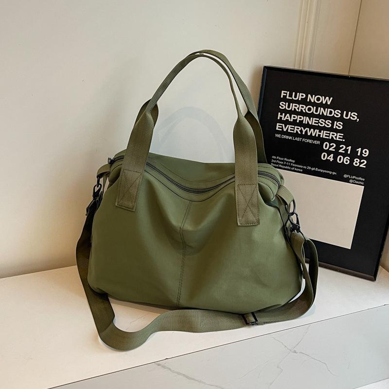 Handheld cloth bag women's bag with high texture and large capacity shoulder messenger bag, lazy and romantic to go to work, storage large bag