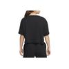 Nike Logo Print Cropped Round Neck Fitted Short Sleeve T-Shirt Women Tops Black DV7871-010